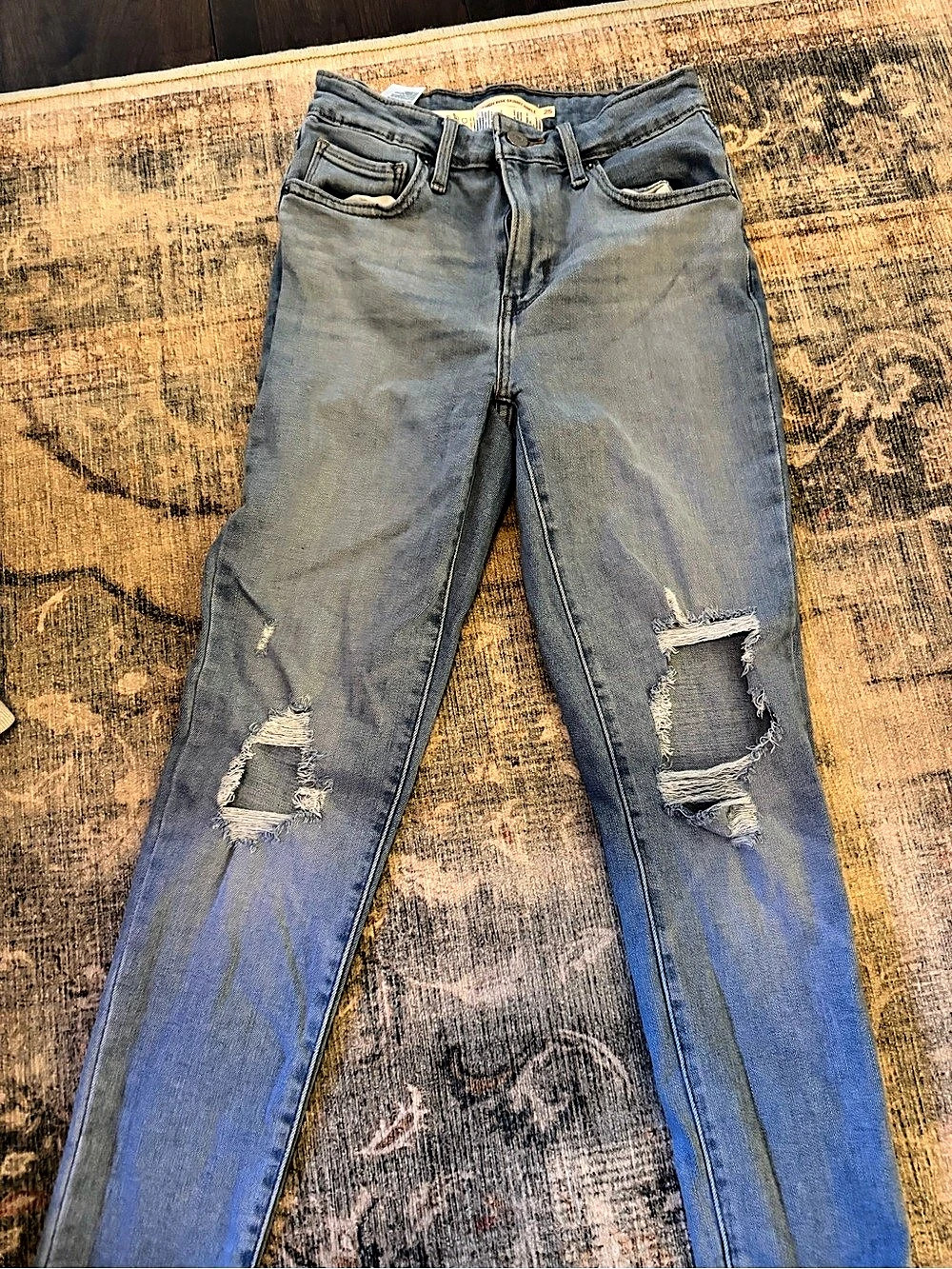 Levi's 721 High Rise Skinny Ankle Jeans Blue Waist 25 Jeans